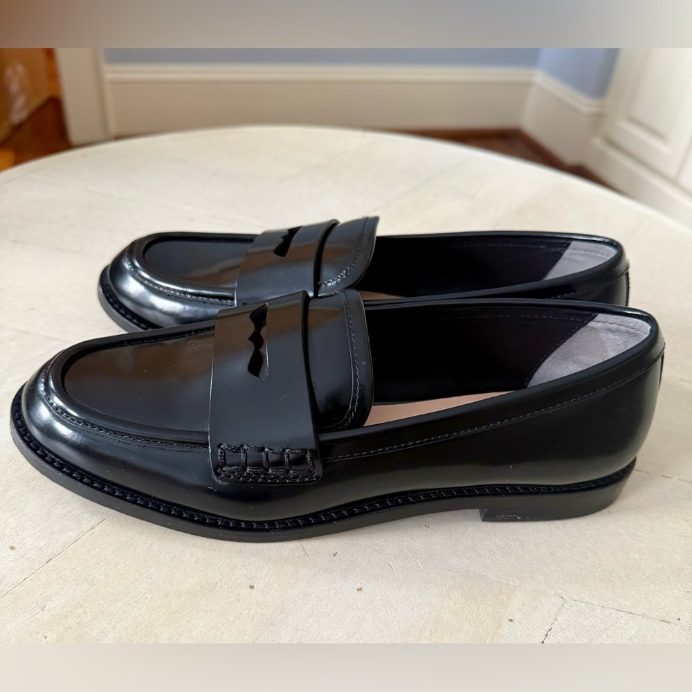 Loeffler Randall Black Leather Loafers - Picture 2 of 10